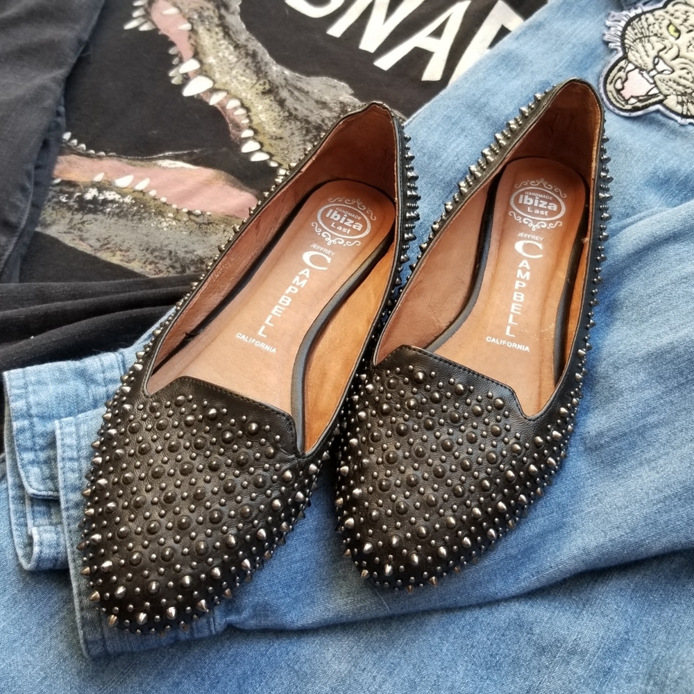 Jeffrey Campbell Spiked Martini Flats 🖤